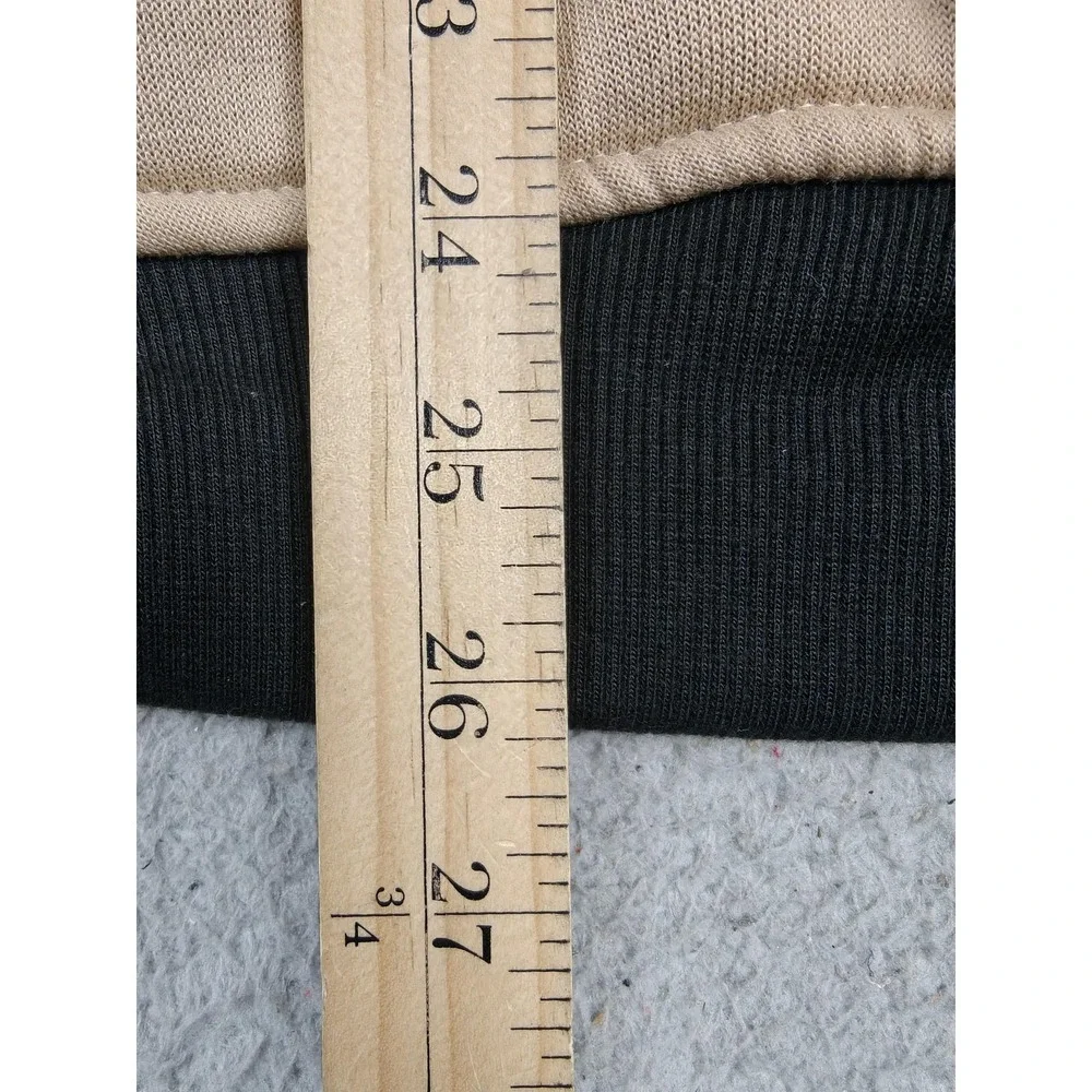 GTL4 Hoodie Mens Small‎ Beige Sherpa Lined Full Zip Fleece Heavyweight Jacket